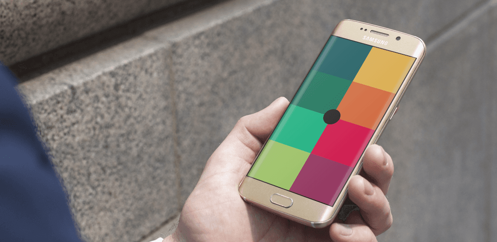 A person holding a phone while using the app