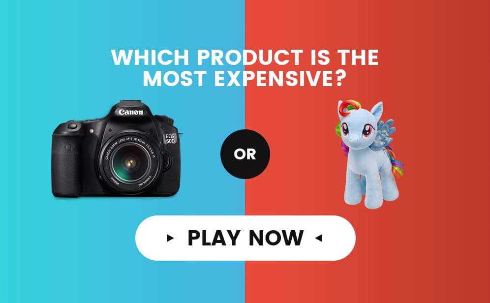 A camera and a toy face to face